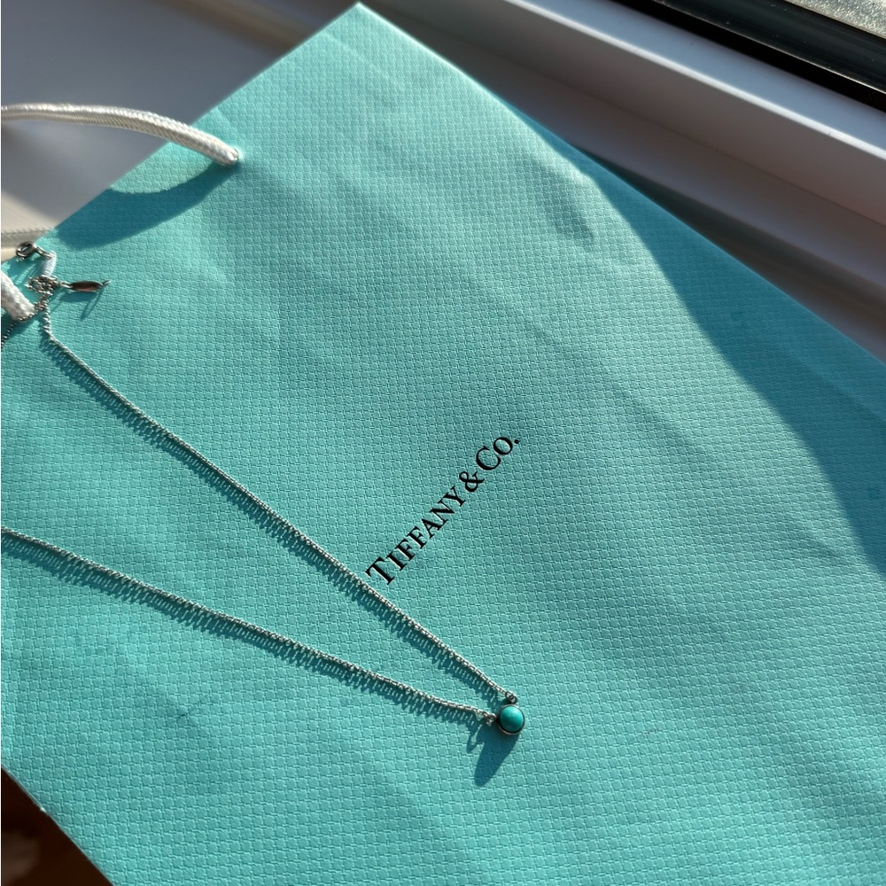 Elsa Peretti Tiffany & Co. Silver Necklace with Turquoise
